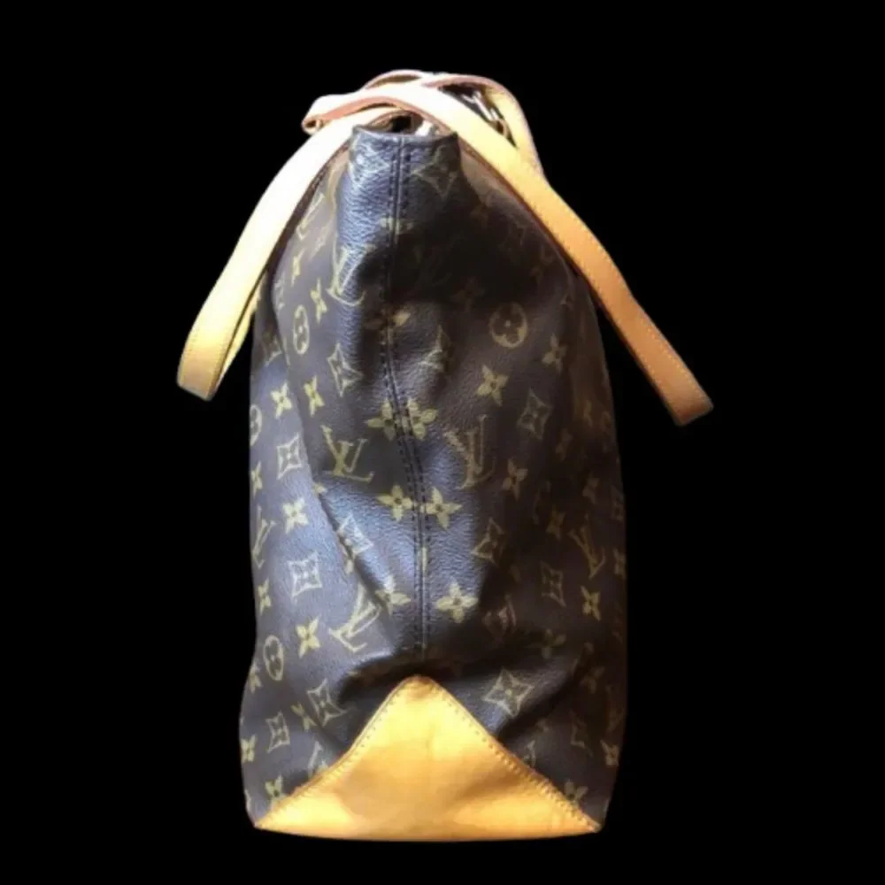 LOUIS VUITTON CABAS MEZZO Monogram Top Zip Laptop Work Travel Shoulder Bag